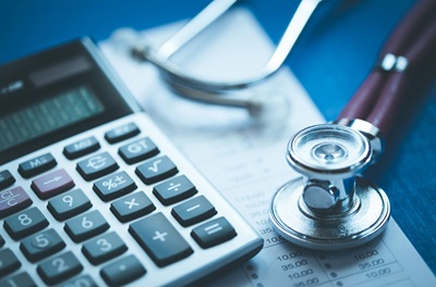 Calculator and stethoscope
